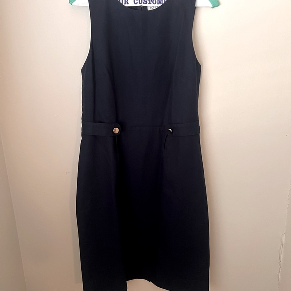 Jcrew Button Tab Navy Blue Dress - Picture 6 of 6
